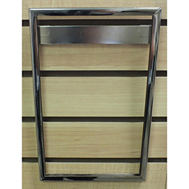 Chrome Sign Holder for Slatwall