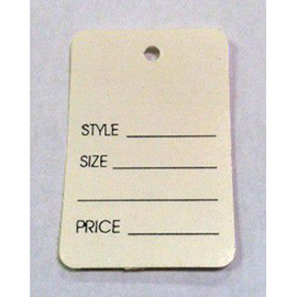 White Stringless Tags