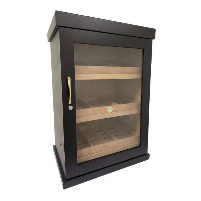 Large Black Humidor Holds 1,000 Cigars