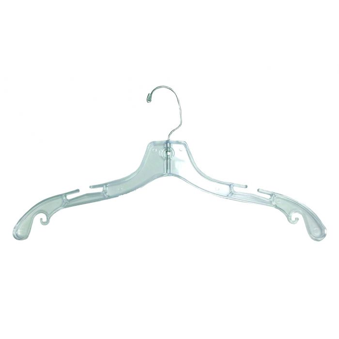 17" CLEAR DRESS HANGER