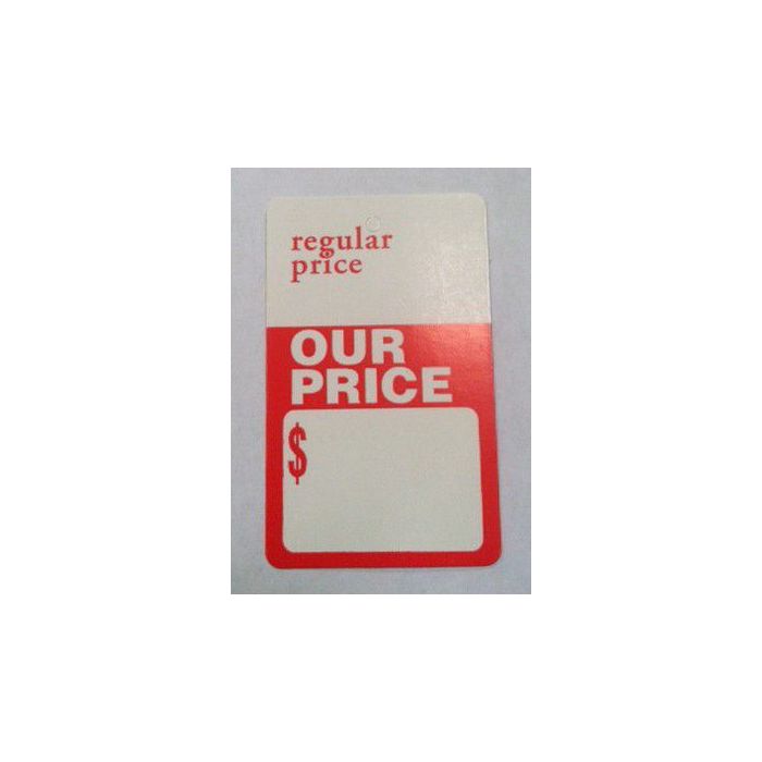 REGULAR PRICE/OUR PRICE TAG- NO STRING