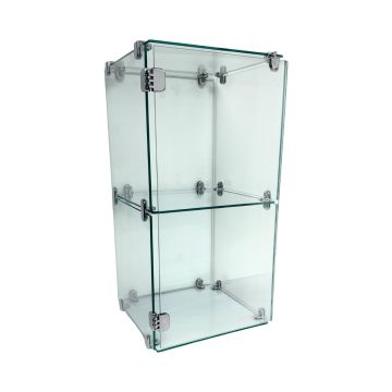Lockable all glass countertop case