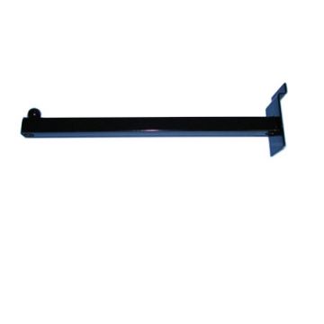 12'' Square Straight Arm Slatwall Faceout- Black