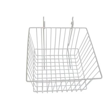 Slatwall/Grid Large Basket- White