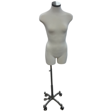 Female Dress Form With Dressmaker Grey Base