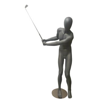 Grey Retro Golf Mannequin - Male