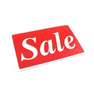 11"Wx7"H Sale Plastic Sign