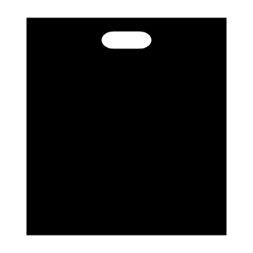 20x20 black die cut bags