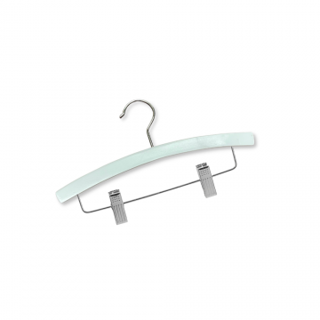 12" White Wood Combo Hanger